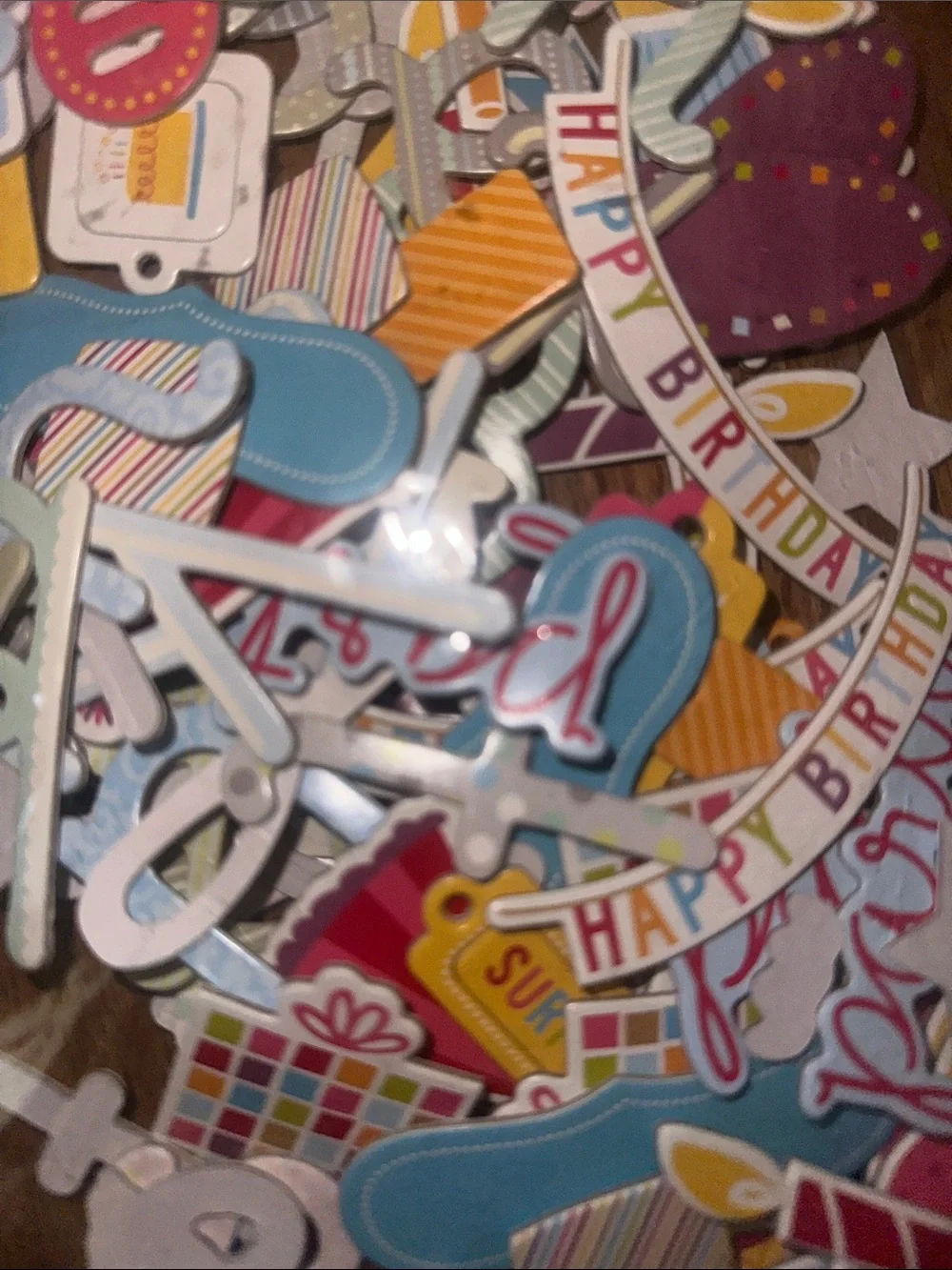 Assorted Birthday Die-Cut Paper Confetti Pack - Multicolor